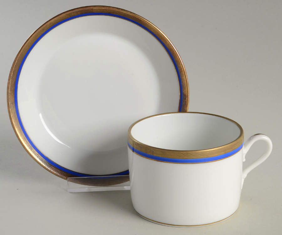 Danube Flat Cup & Saucer Set by Ginori 1735-1