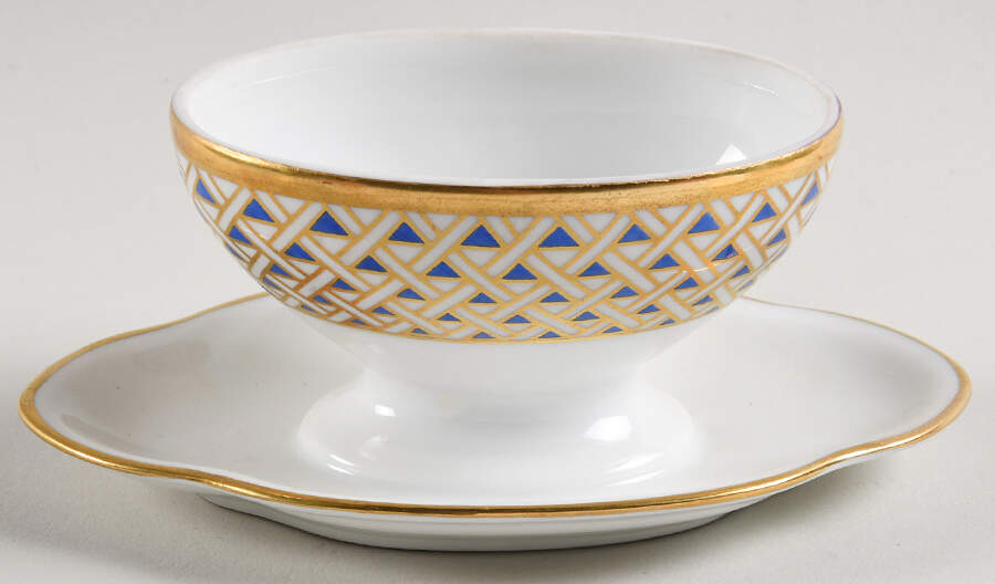 Diamante Diamanti Oval Mustard W/Att Underplate-Nolid by Ginori 1735-1