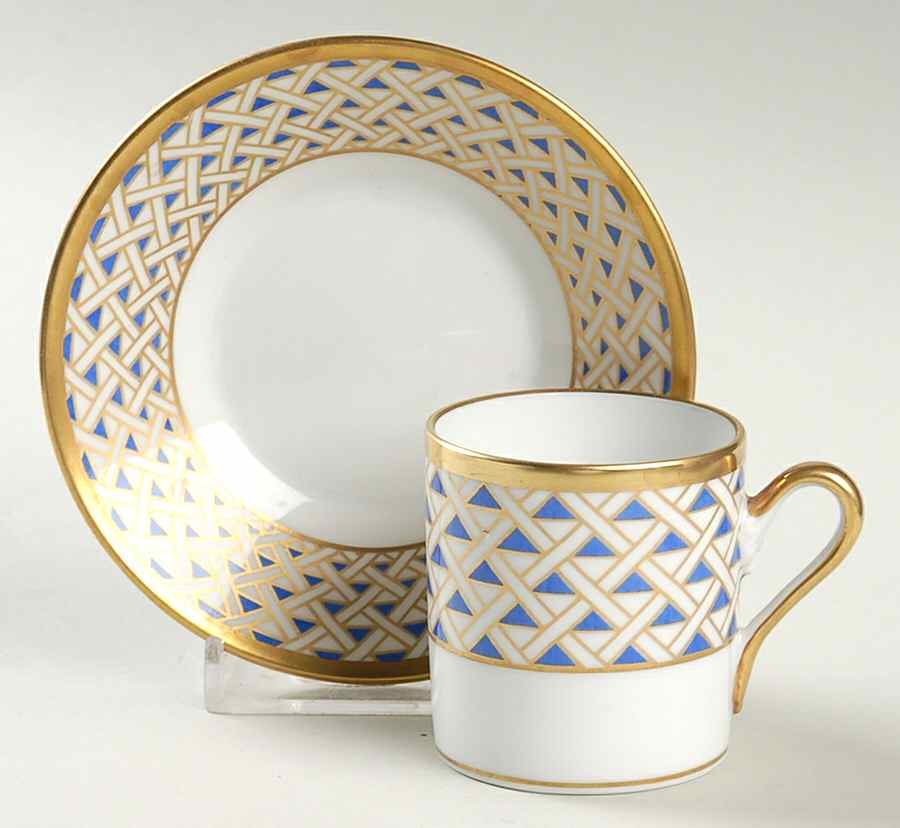 Diamante Diamanti Flat Demitasse Cup & Saucer Set by Ginori 1735-1