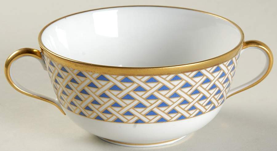 Diamante Diamanti Flat Cream Soup Bowl by Ginori 1735-1