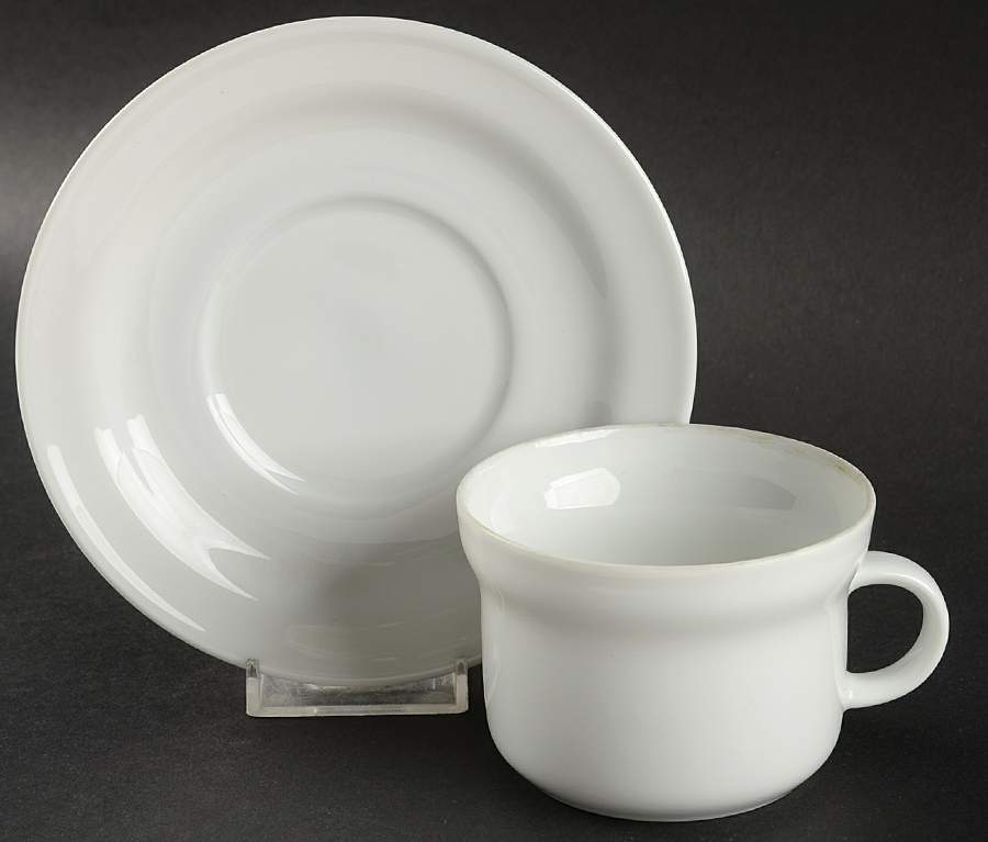 Eco White Flat Cup & Saucer Set by Ginori 1735-1