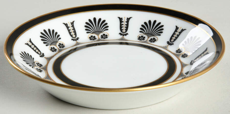 Ercolano Black Fruit/Dessert (Sauce) Bowl by Ginori 1735-1