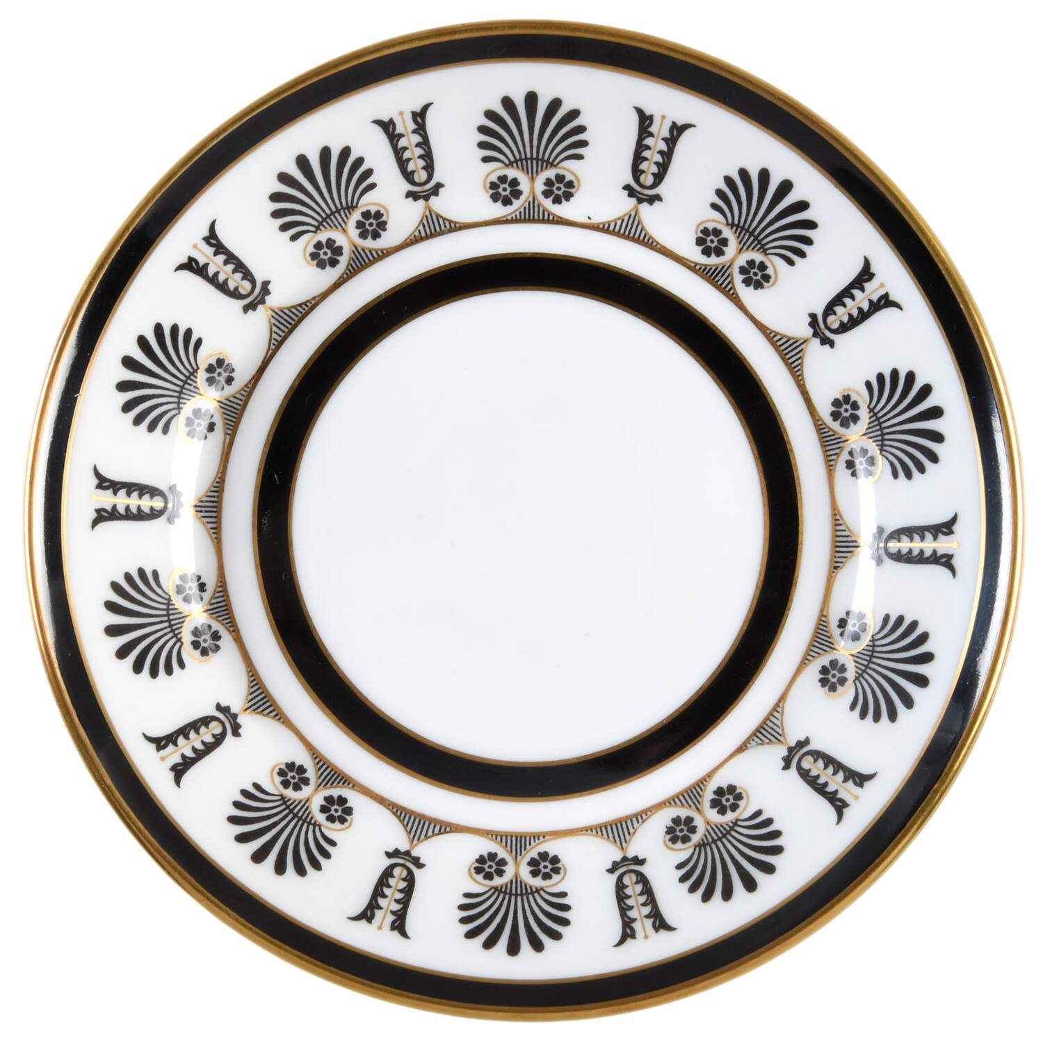 Ercolano Black Saucer by Ginori 1735-1