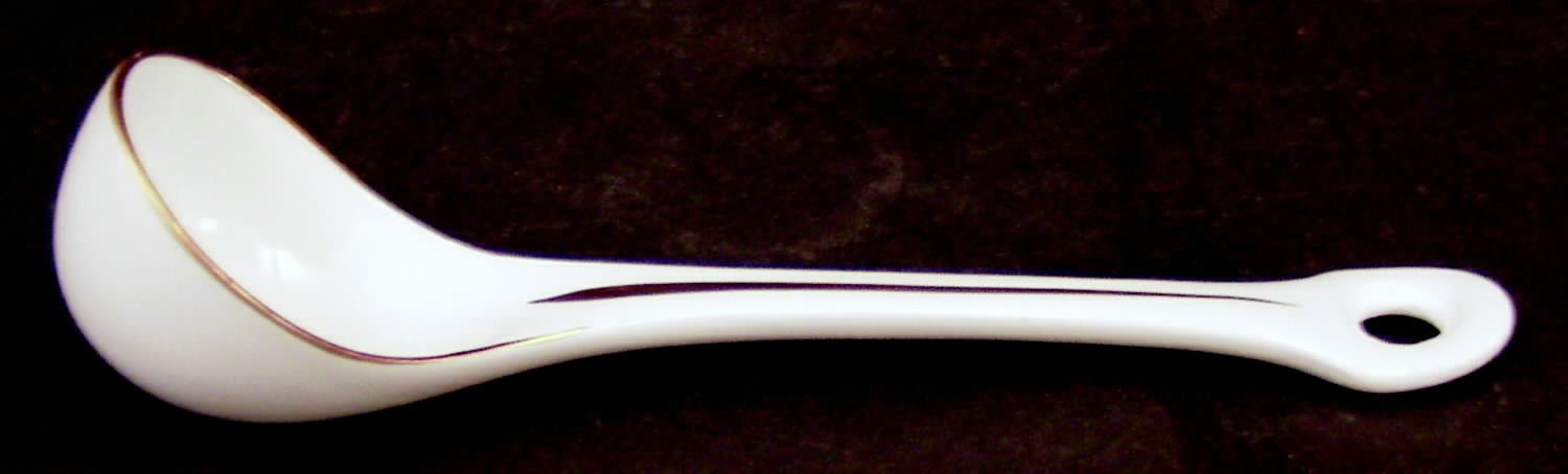 Ercolano Black Gravy Ladle Solid Piece by Ginori 1735-1