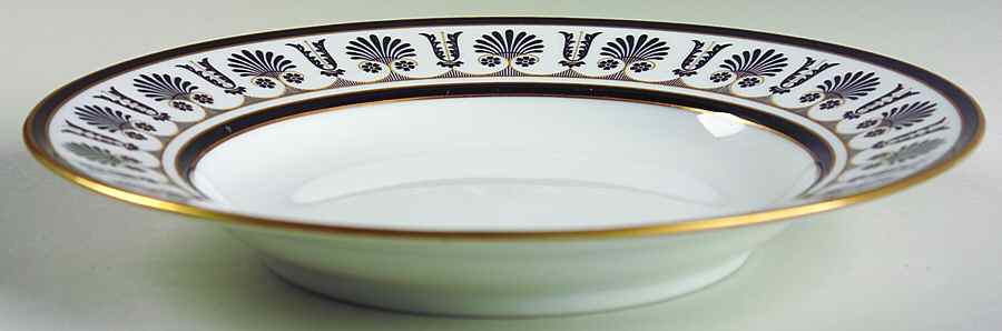 Ercolano Black Rim Soup Bowl by Ginori 1735-1
