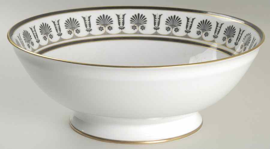 Ercolano Black 10" Large Salad Serving Bowl by Ginori 1735-1