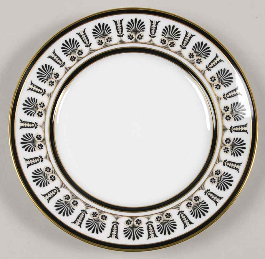 Ercolano Black Salad Plate by Ginori 1735-1