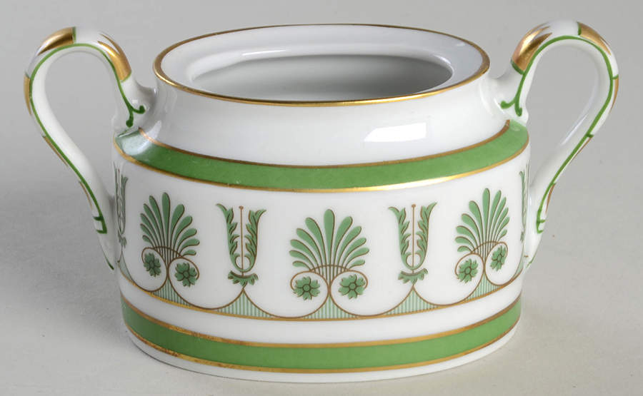 Ercolano Green Mini Sugar Bowl No Lid by Ginori 1735-1