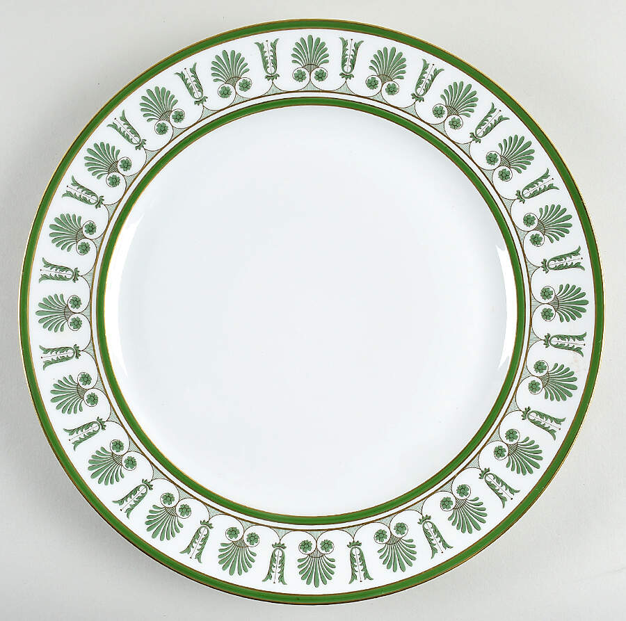 Ercolano Green 13" Chop Plate (Round Platter) by Ginori 1735-1