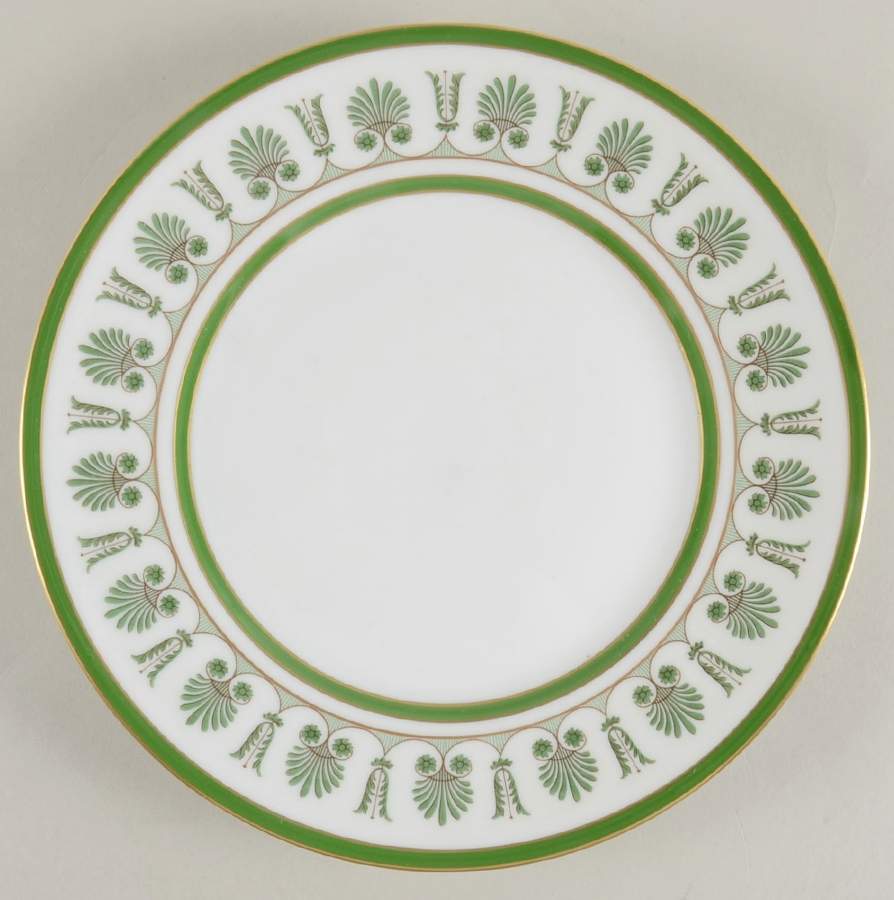 Ercolano Green Luncheon Plate by Ginori 1735-1