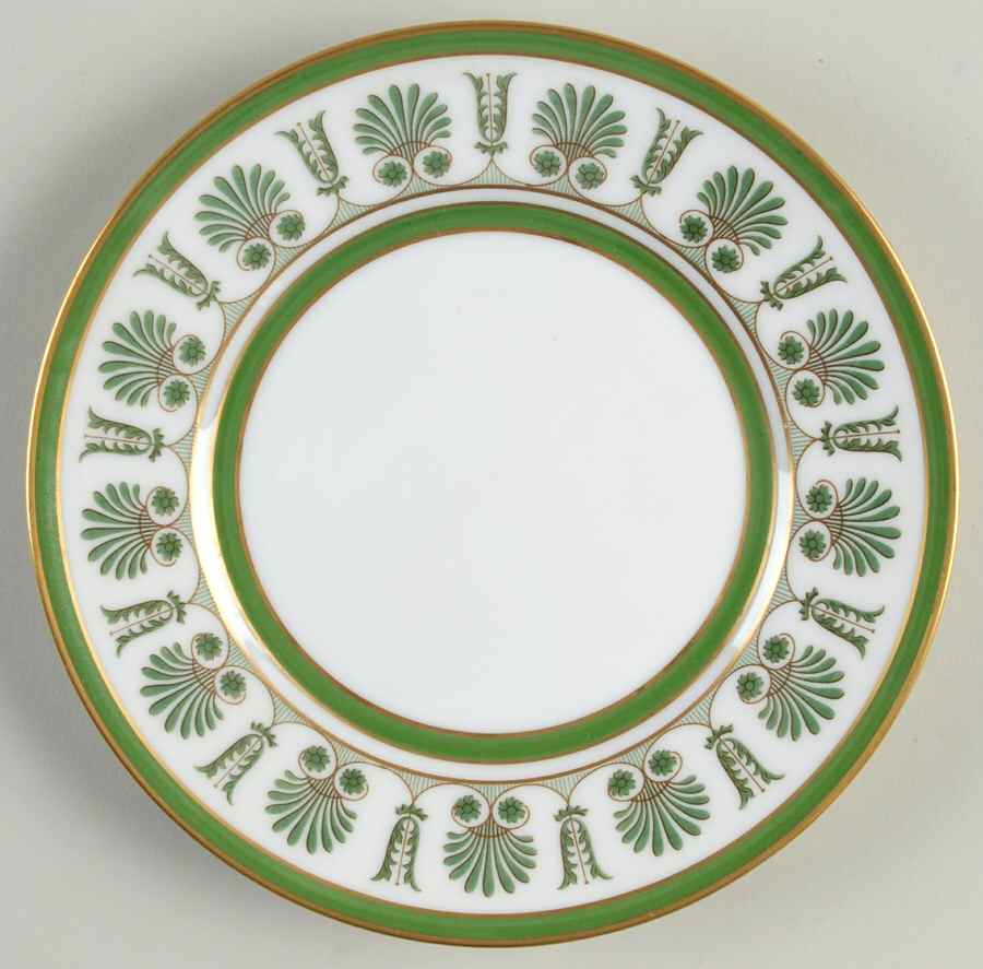 Ercolano Green Bread & Butter Plate by Ginori 1735-1