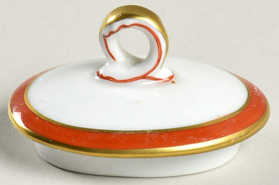 Ercolano Red Lid for Sugar Bowl by Ginori 1735-1