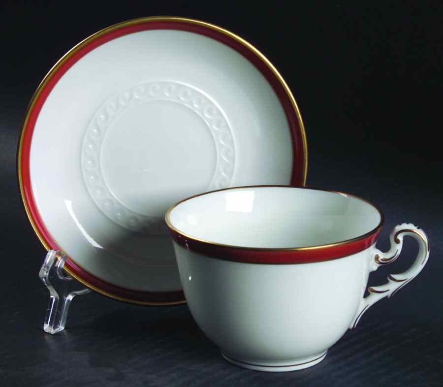 Fascia Arancio Flat Cup & Saucer Set by Ginori 1735-1