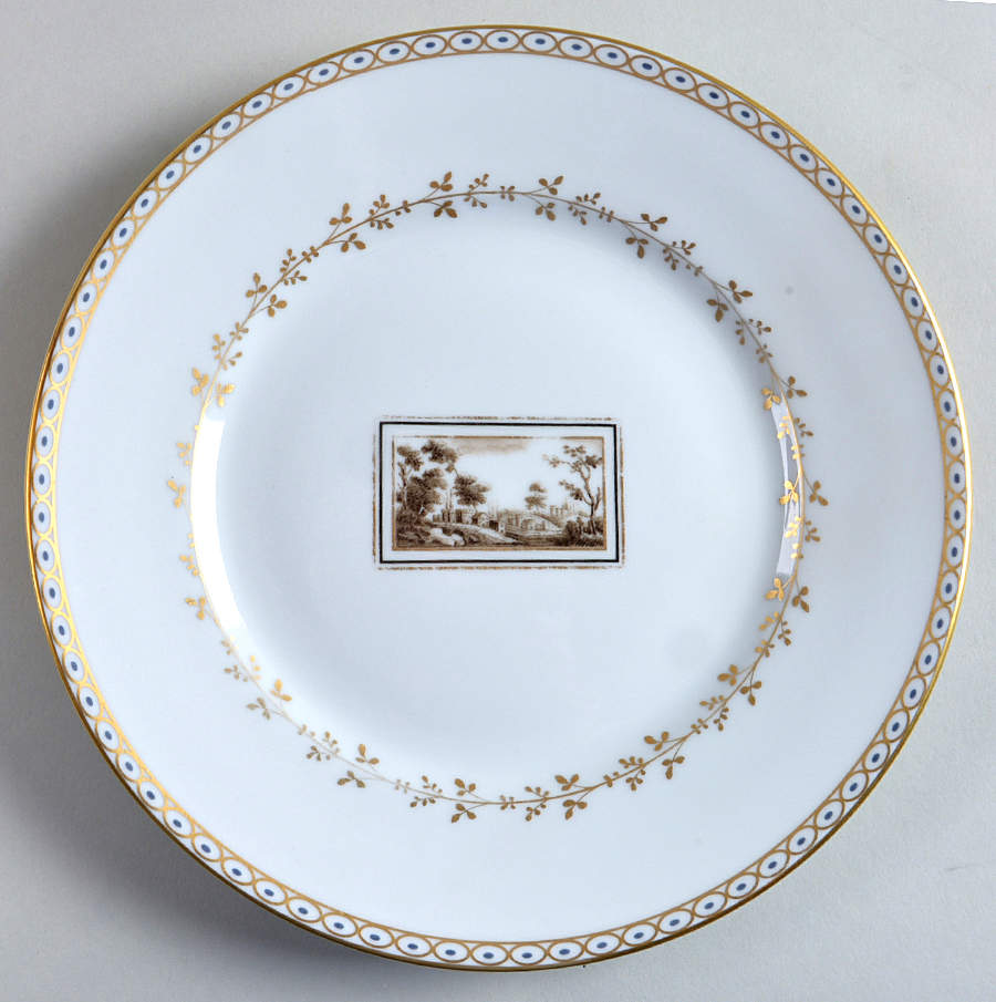 Fiesole (Italian Scene) Luncheon Plate by Ginori 1735-1