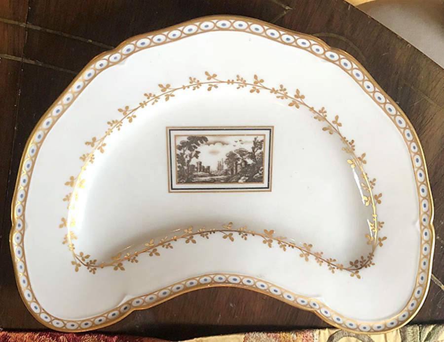 Fiesole (Italian Scene) Crescent Salad Plate by Ginori 1735-1