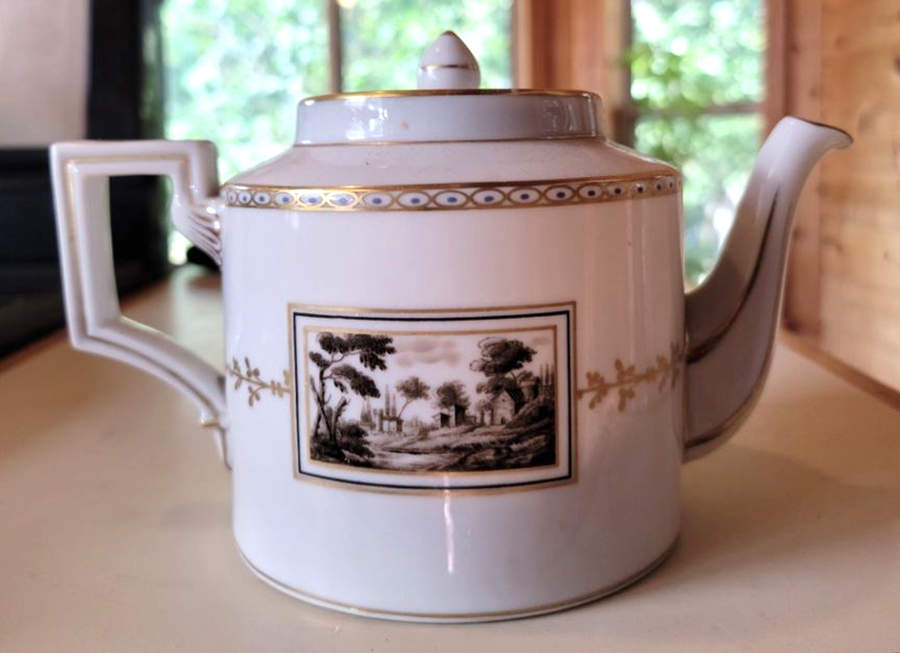 Fiesole (Italian Scene) Teapot & Lid by Ginori 1735-1