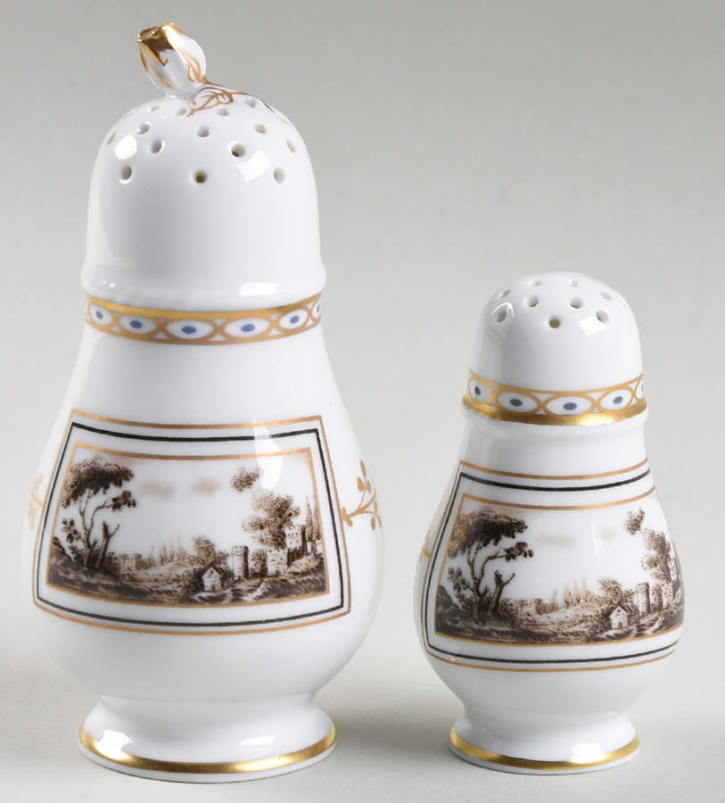 Fiesole (Italian Scene) Salt & Pepper Set by Ginori 1735-1