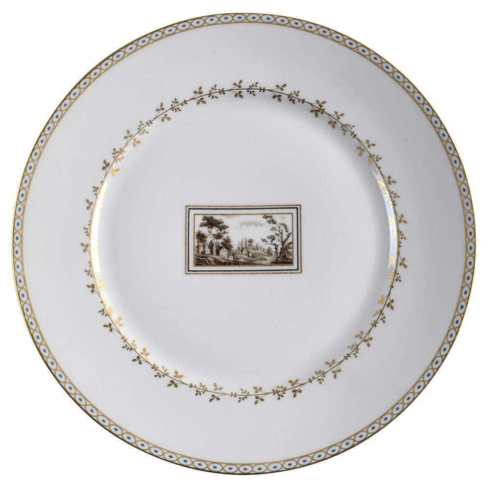 Fiesole (Italian Scene) Large Dinner Plate by Ginori 1735-1