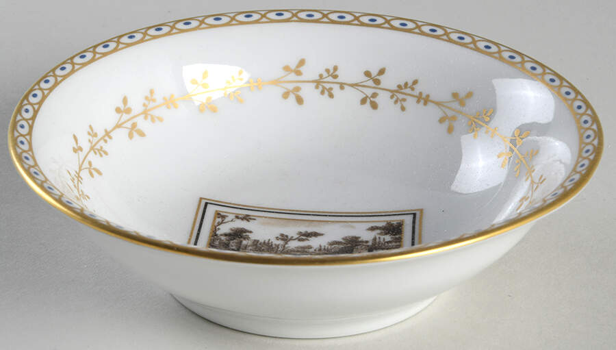 Fiesole (Italian Scene) Fruit/Dessert (Sauce) Bowl by Ginori 1735-1