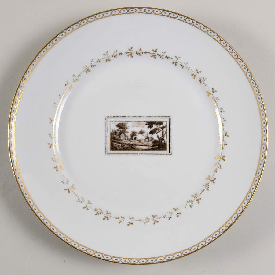 Fiesole (Italian Scene) Large Dinner Plate by Ginori 1735-1