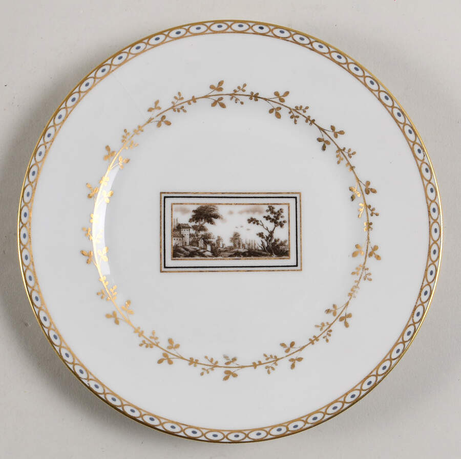 Fiesole (Italian Scene) Bread & Butter Plate by Ginori 1735-1
