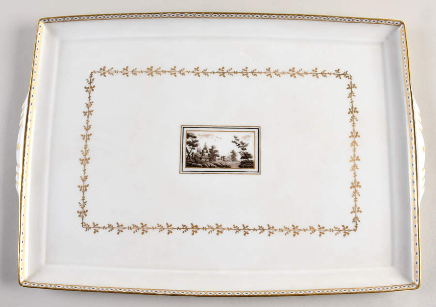 Fiesole (Italian Scene) 15" Handled Tray by Ginori 1735-1