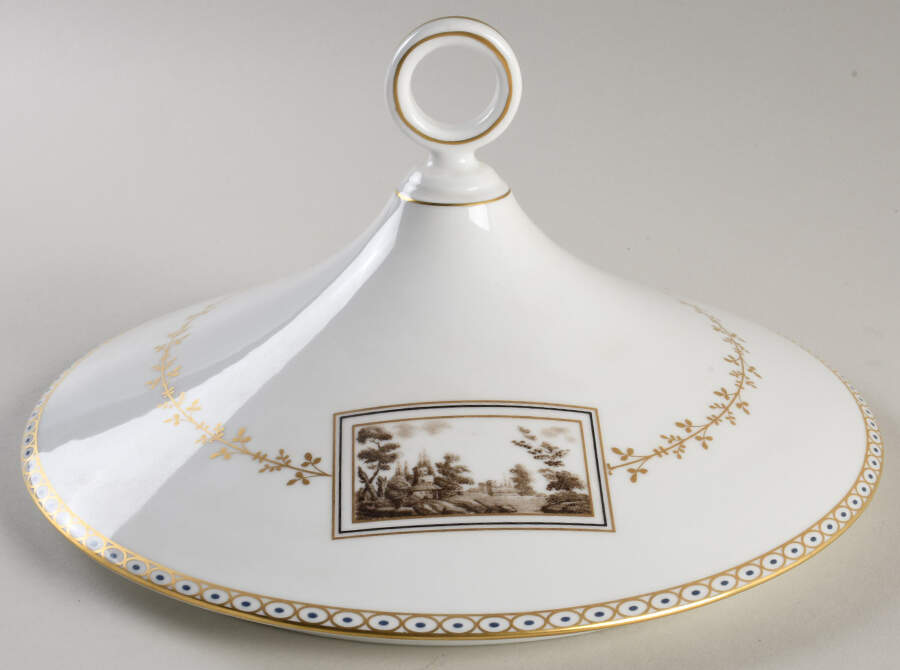 Fiesole (Italian Scene) Lid for Tureen by Ginori 1735-1