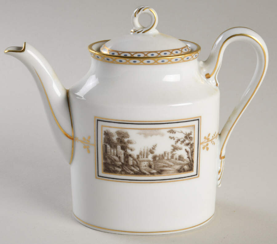Fiesole (Italian Scene) Small Coffee Pot & Lid by Ginori 1735-1