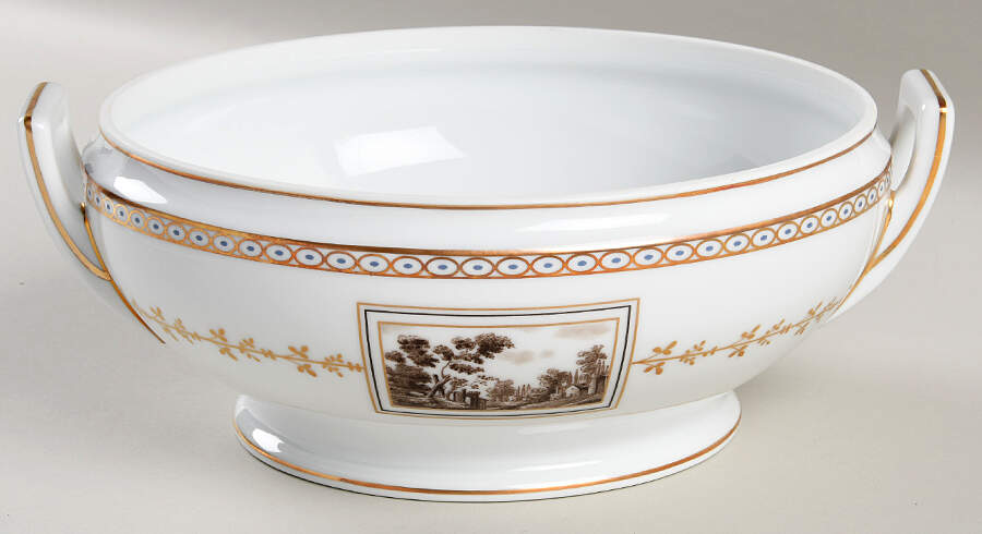 Fiesole (Italian Scene) Round Vegetable No Lid by Ginori 1735-1