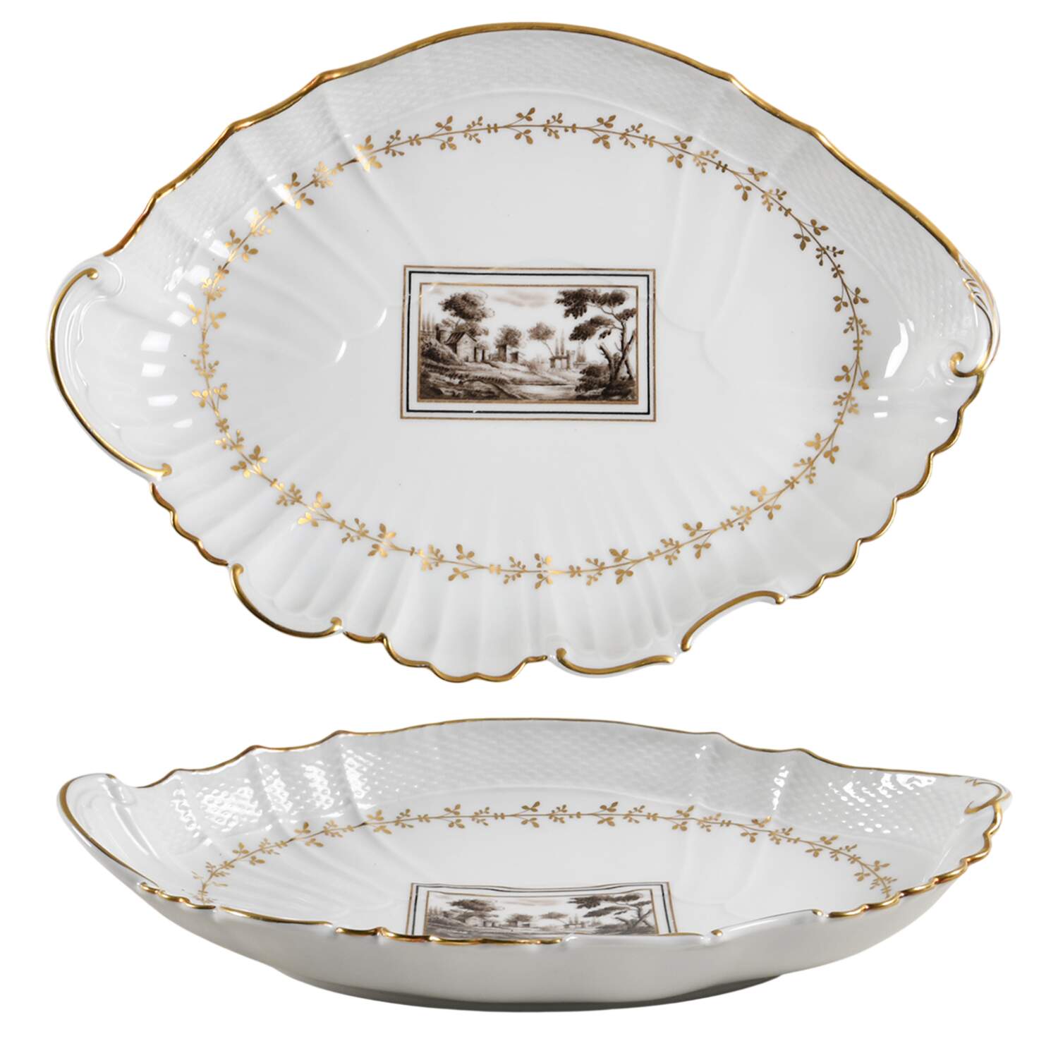 Fiesole (Italian Scene) 11" Oval Tray by Ginori 1735-1