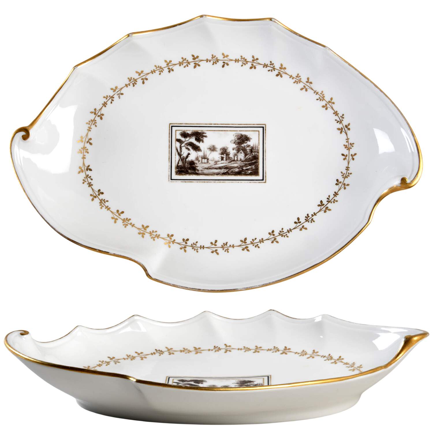 Fiesole (Italian Scene) 12" Oval Flower Bowl by Ginori 1735-1