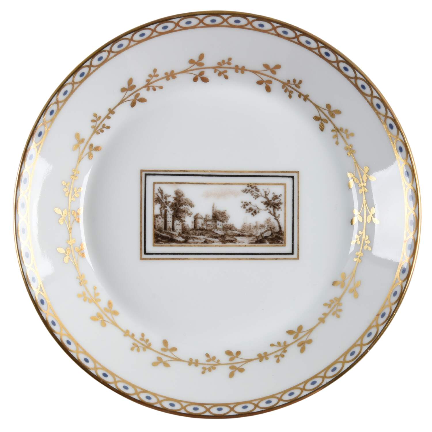 Fiesole (Italian Scene) Saucer for Flat Cup by Ginori 1735-1