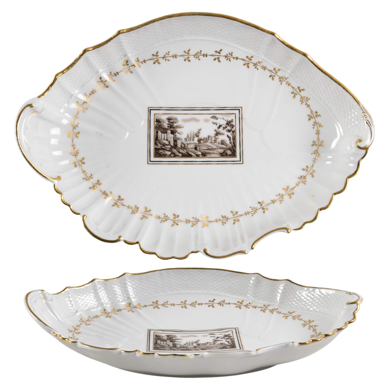 Fiesole (Italian Scene) 11" Oval Tray by Ginori 1735-1