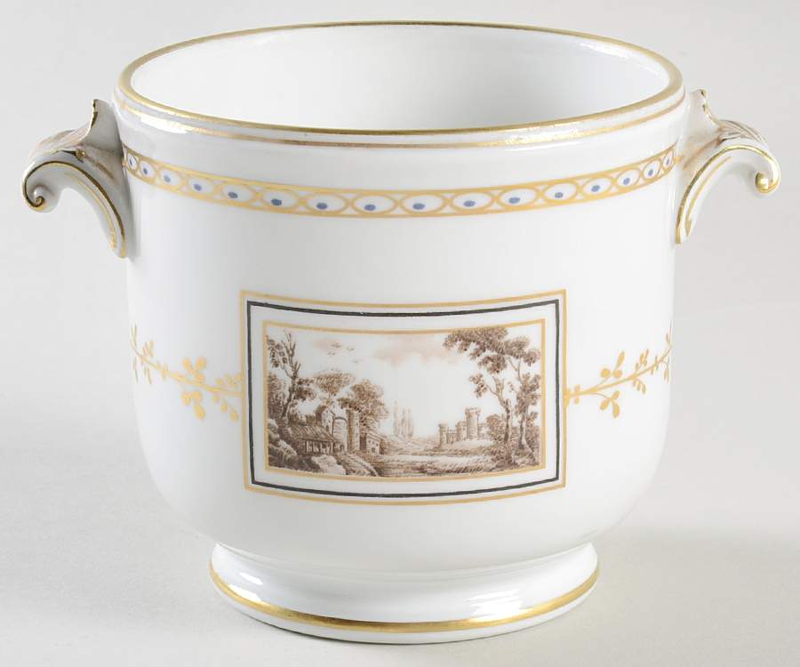Fiesole (Italian Scene) Cachepot by Ginori 1735-1