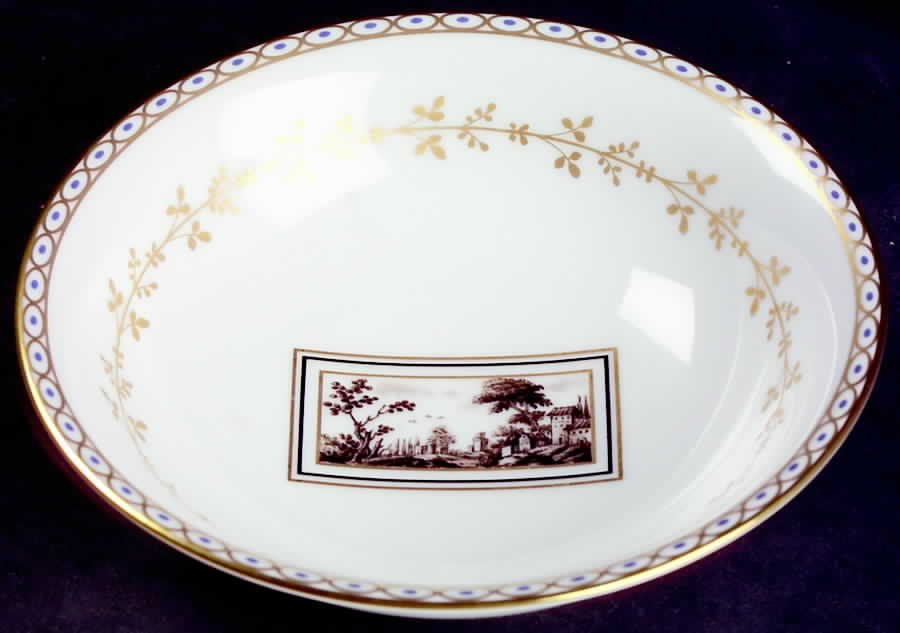 Fiesole (Italian Scene) Fruit/Dessert (Sauce) Bowl by Ginori 1735-1