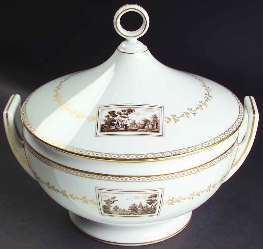 Fiesole (Italian Scene) Tureen &  Lid by Ginori 1735-1