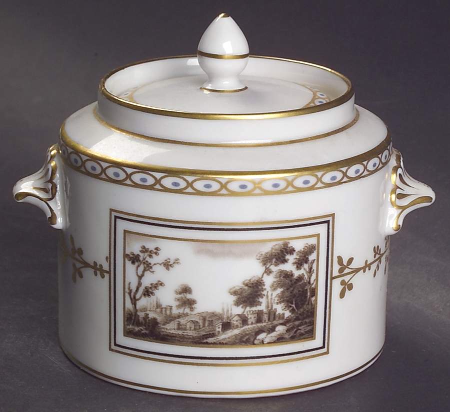 Fiesole (Italian Scene) Sugar Bowl & Lid by Ginori 1735-1