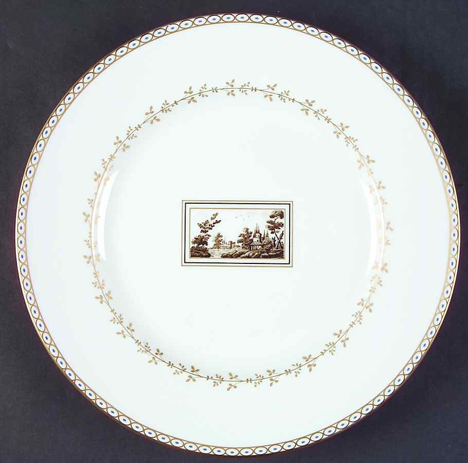 Fiesole (Italian Scene) Large Dinner Plate by Ginori 1735-1