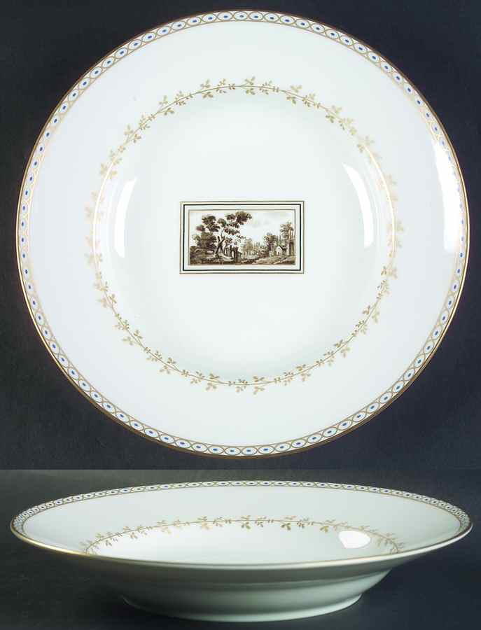 Fiesole (Italian Scene) Large Rim Soup Bowl by Ginori 1735-1