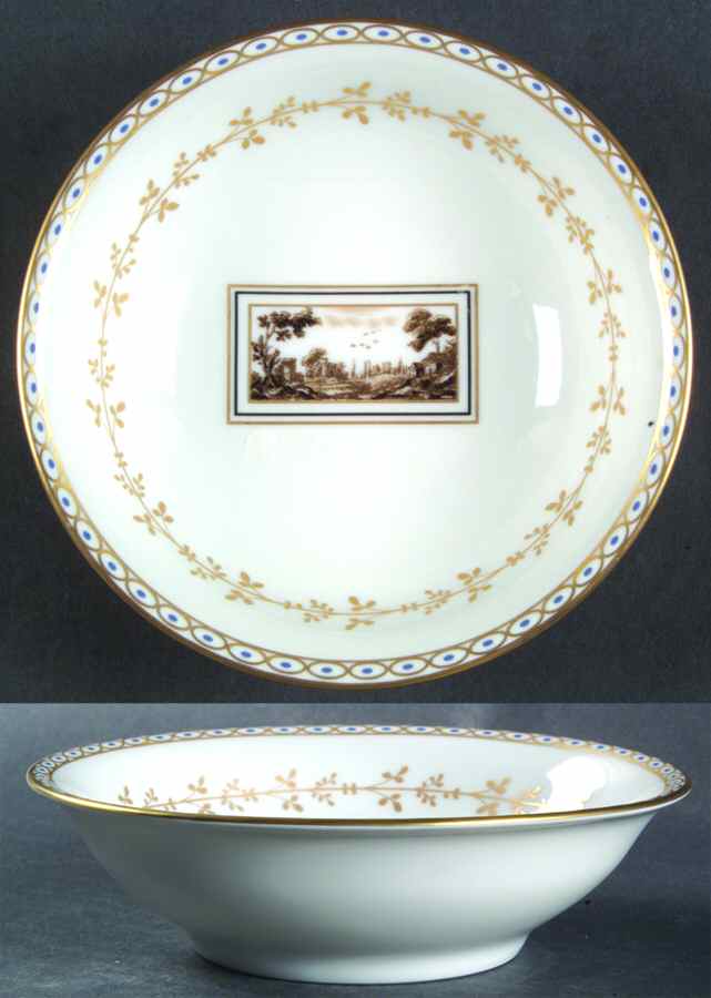 Fiesole (Italian Scene) Fruit/Dessert (Sauce) Bowl by Ginori 1735-1