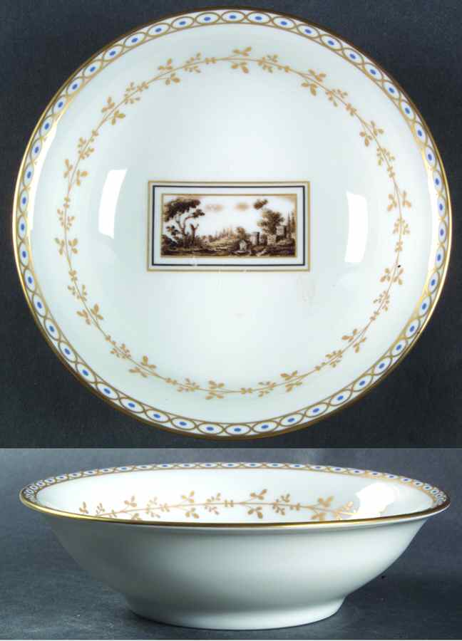 Fiesole (Italian Scene) Fruit/Dessert (Sauce) Bowl by Ginori 1735-1