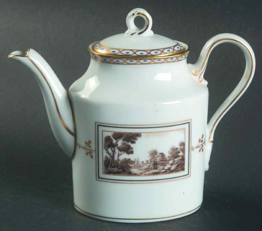 Fiesole (Italian Scene) Individual Teapot & Lid by Ginori 1735-1