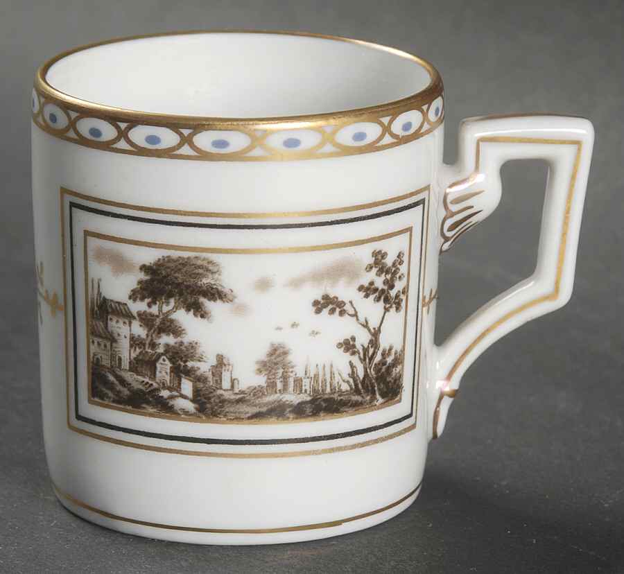 Fiesole (Italian Scene) Flat Demitasse Cup by Ginori 1735-1