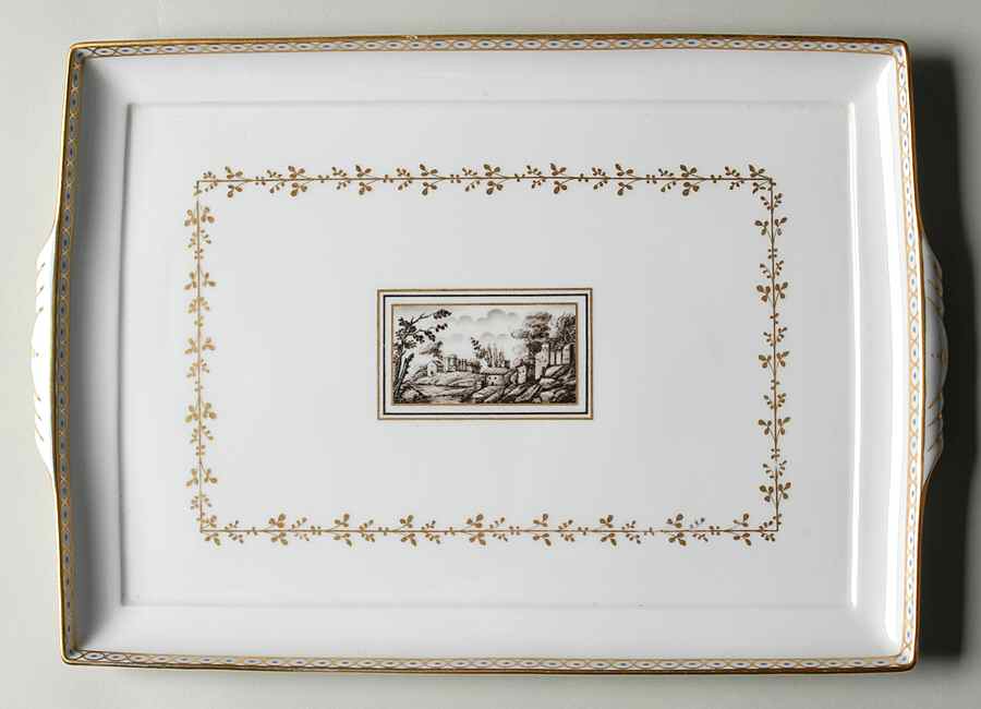 Fiesole (Italian Scene) 13" Rectangular Tray by Ginori 1735-1