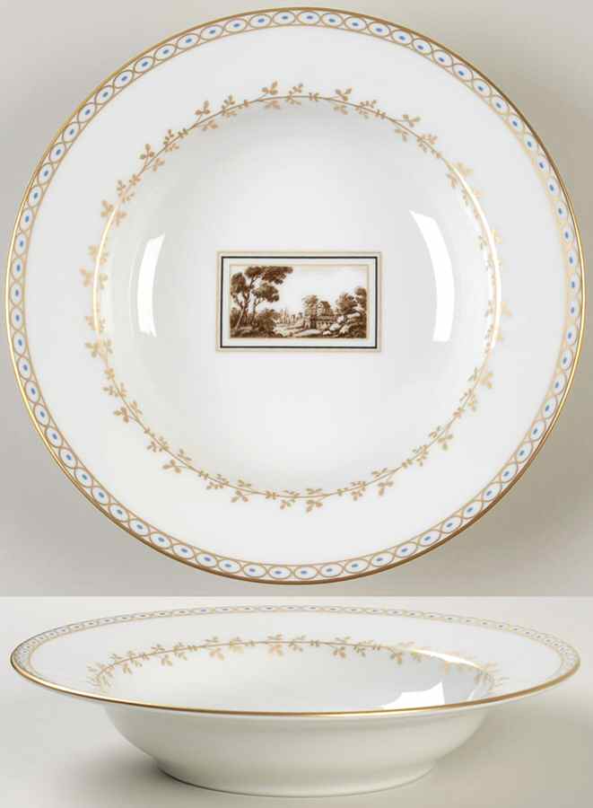 Fiesole (Italian Scene) Rim Soup Bowl by Ginori 1735-1