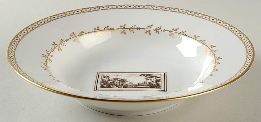 Fiesole (Italian Scene) Rim Soup Bowl by Ginori 1735-1