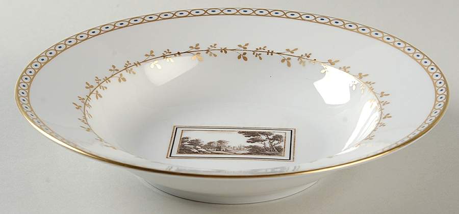 Fiesole (Italian Scene) Rim Soup Bowl by Ginori 1735-1