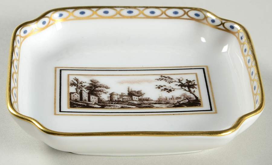 Fiesole (Italian Scene) 3" Square Nut Dish by Ginori 1735-1
