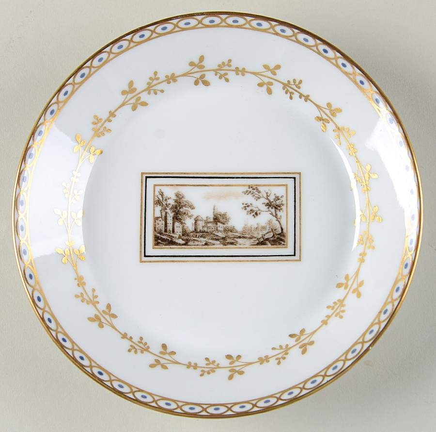 Fiesole (Italian Scene) Saucer for Flat Cup by Ginori 1735-1