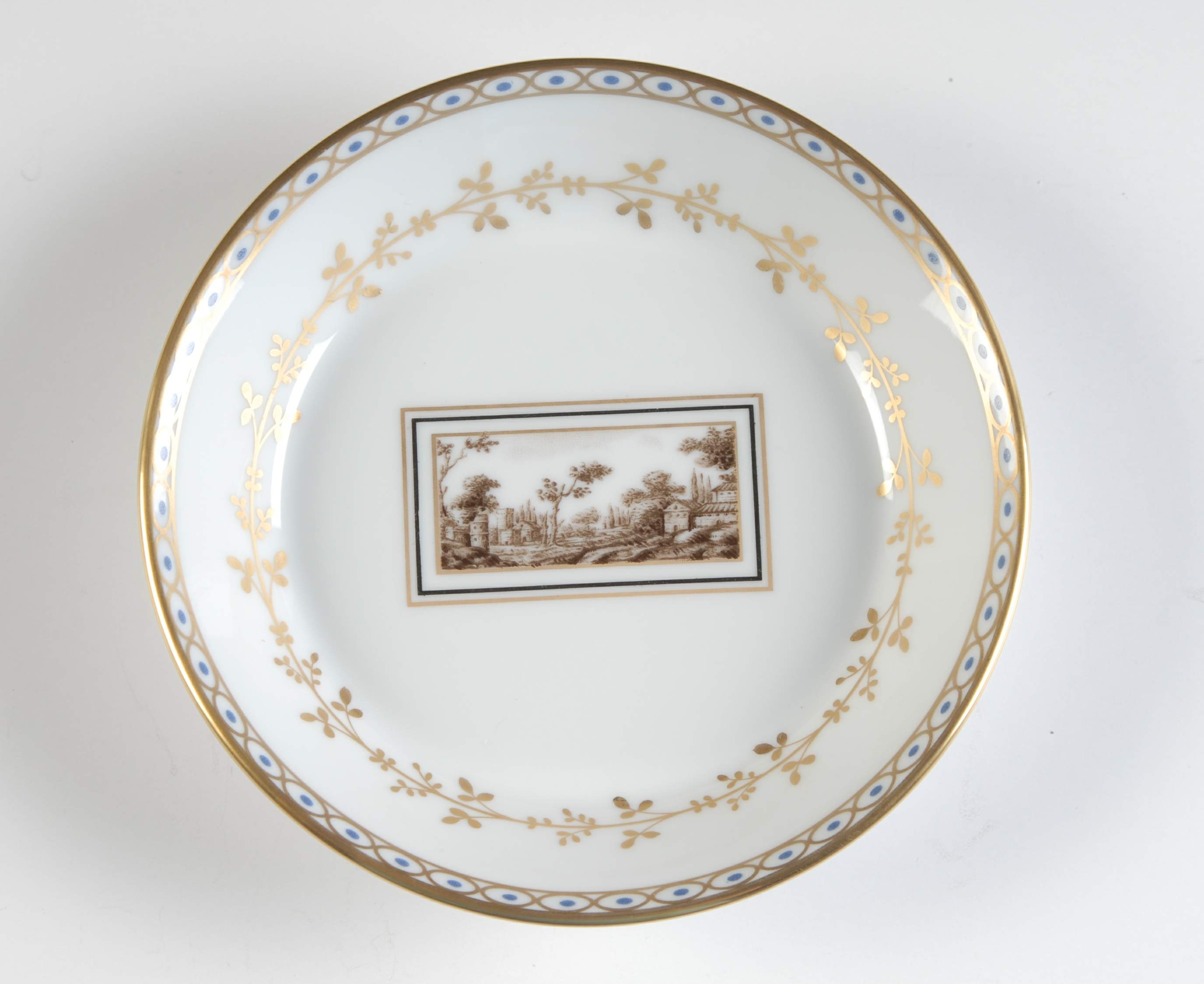 Fiesole (Italian Scene) Saucer for Flat Cup by Ginori 1735-1